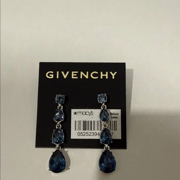 Givenchy Midnight Blue Teardrop Earrings - Picture 2 of 6